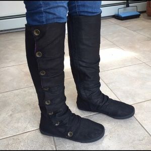 Blowfish Knee High 7 Button Boots size 8.5